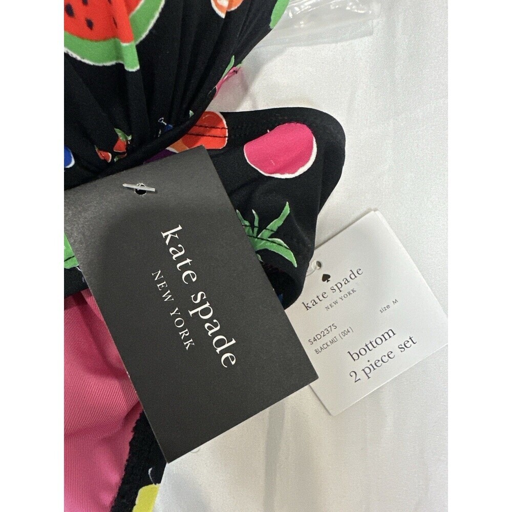 NEW kate spade New York Summer Fruit Bikini Set-Bandeau Tie Top & Brief-Size Med - Picture 6 of 7